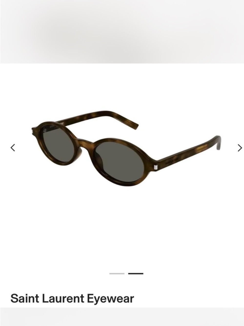 Saint Laurent Brown Tortoise Round Sunglasses